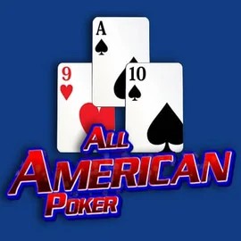 All American Poker online game logo by RTG (Reel Time Gaming) on sevens.dk