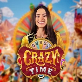 Logo of Crazy Time from Evolution at Seven Casino