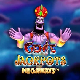 Logo of Genie Jackpots Megaways from Blueprint Gaming at Seven Casino