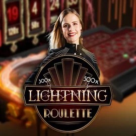 Lightning Roulette online game logo by Evolution on sevens.dk