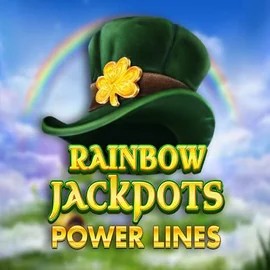 Rainbow Jackpots Power Lines slot visual from Red Tiger Gaming available on sevens.dk